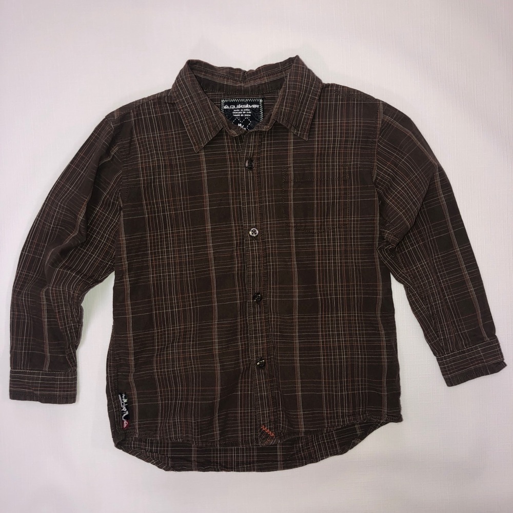 Quicksilver Brown Stripes Long Sleeve (M)